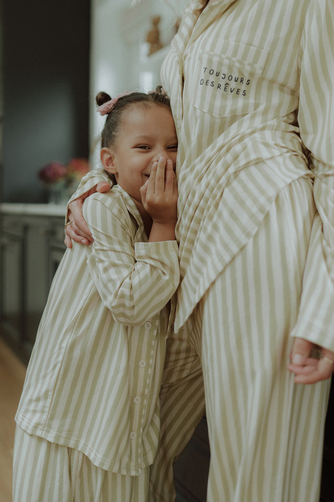 Matching sets worn by mom and her mini