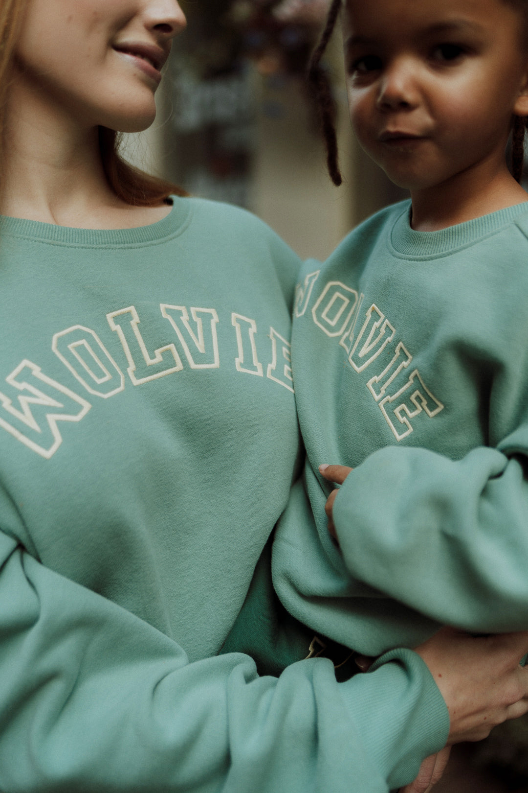 Matching oversized mint sweaters by Wolvie