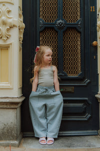 Ash Grey Ribbed Tank Top Mini
