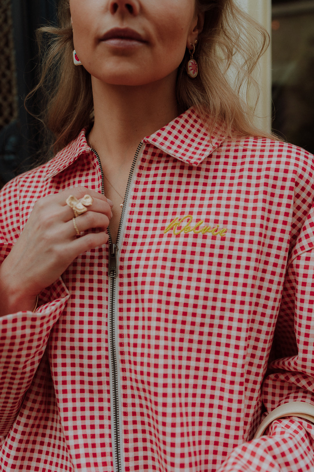 Poppy Oversized Red Check Jacket – Wolvie