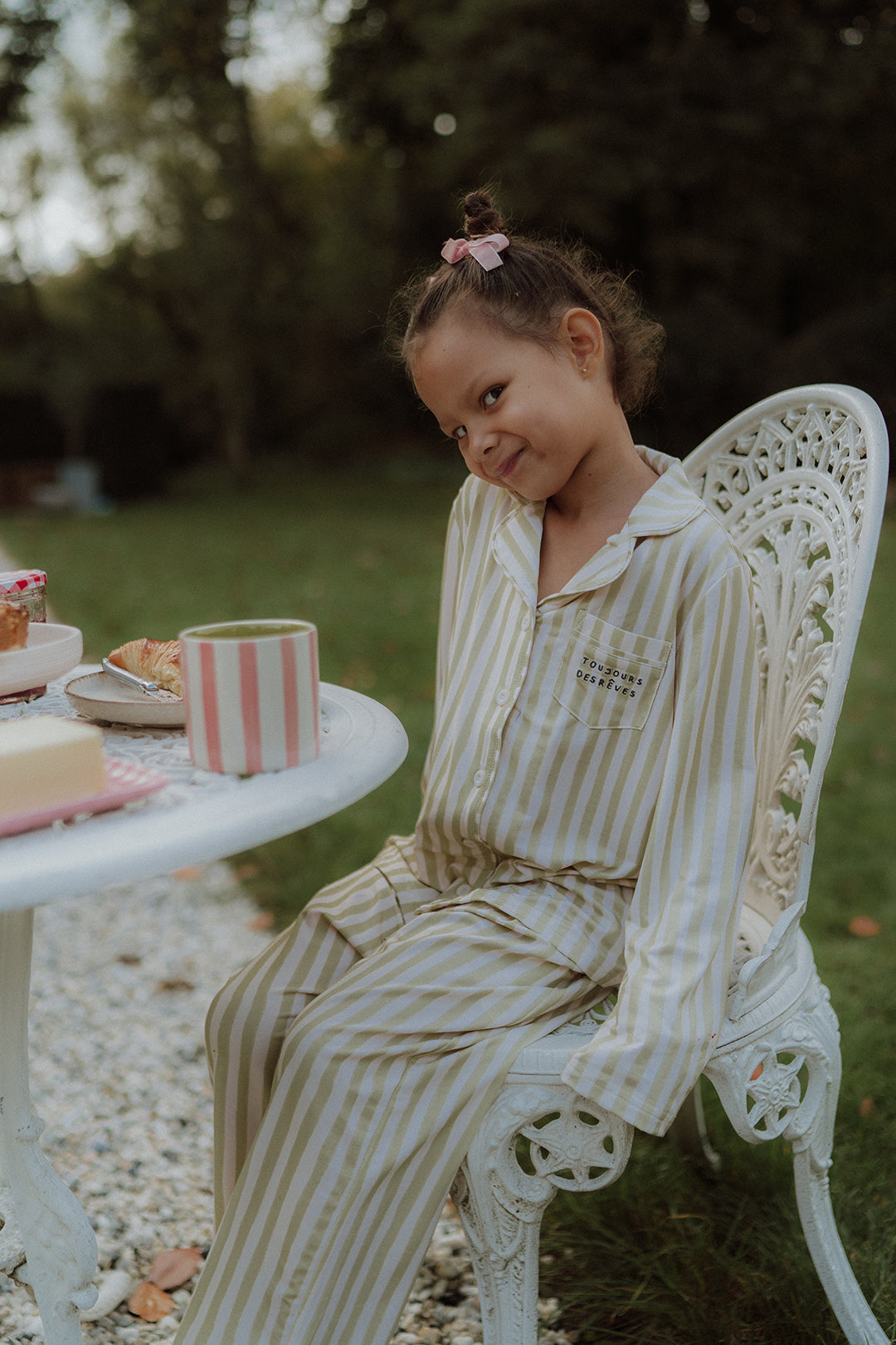 Girl wearing matching set