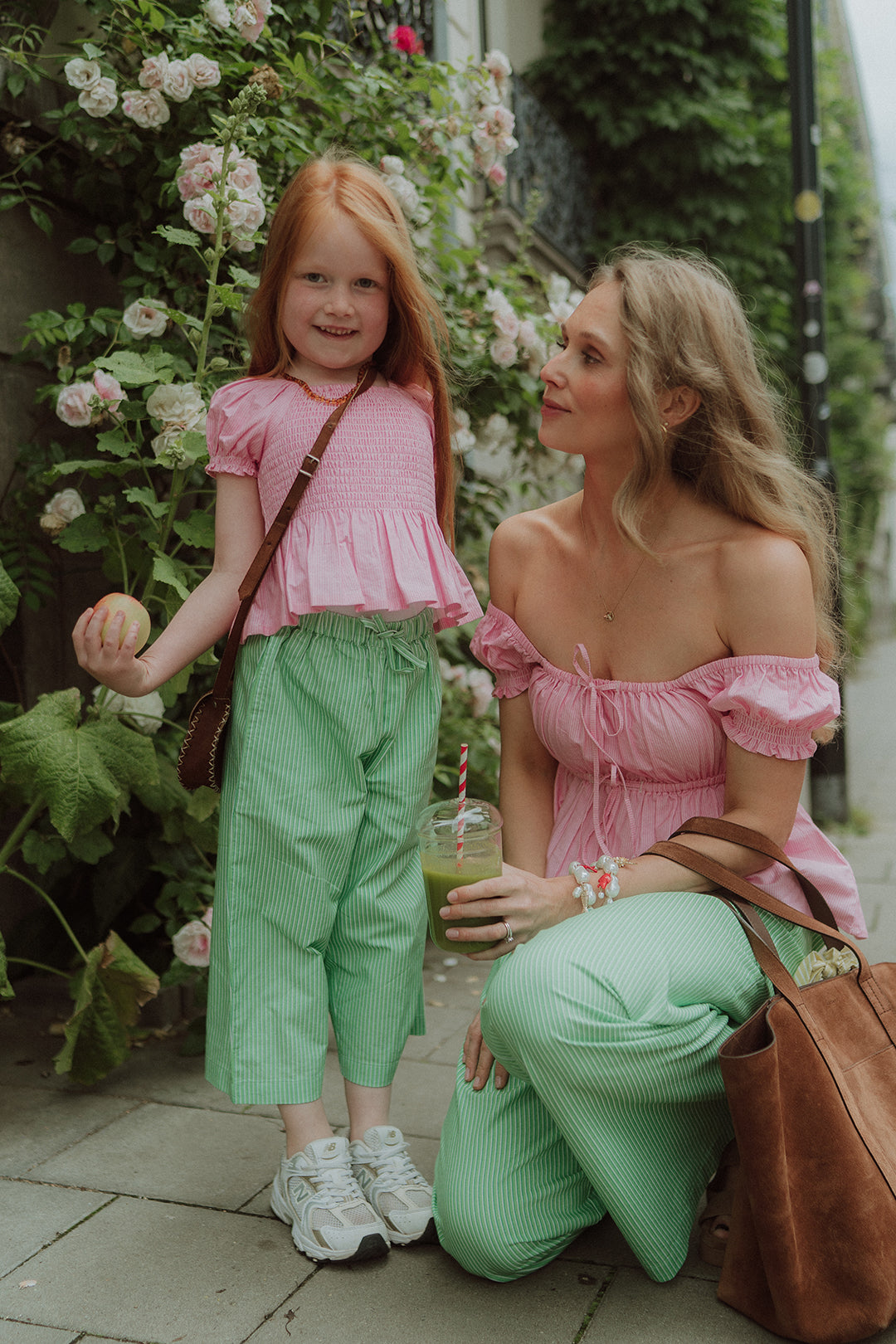 Alexis Peplum Top in Pink Stripe – Wolvie