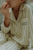 Striped pyama worn by a girl for Wolvie
