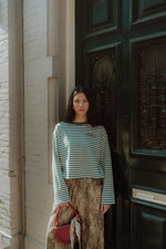 Milly Green Striped Oversized Longsleeve